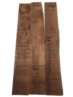 3x Walnussholz Nussbaumholz 102x13-15cm x 26-27mm #P1 