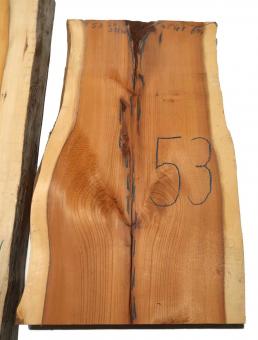 1x Eibe Holz Eibenholz rustikal 53x28-33cm x 45-47mm #53 