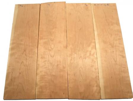 4x Kirschbaum Holz Kirschholz 74x21cm x 23mm #L6 