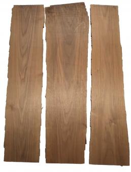 3x Nussbaum Holz Walnuss 105x19-30cm x 18mm #R4 