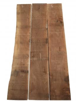 3x Walnussholz Nussbaumholz 92x14-16cm x 25-26mm #V6 