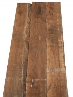 3x Walnussholz Nussbaumholz 102x10,5-11cm x 26-27mm #V5 