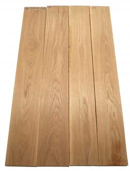 4x Eichenholz Brett Eiche Holz 94x13,5-14,5cm x 23mm 