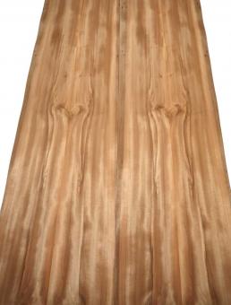 Satin Nußbaum Furnier Amberbaum 105x14-16cm 5 Blätter 