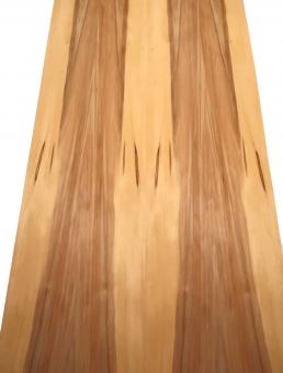 Satin Nußbaum Furnier Amberbaum 273x14-16,5cm 4 Blätter 