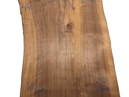 Nussbaum Holz Walnuss für Epoxid 124x37-53cm x 38-48mm 