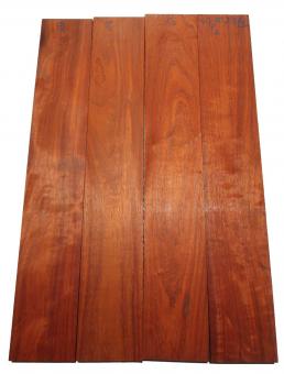 4x Padouk Holz Paduk Brett Padauk 62x10cm x 23mm #P2 