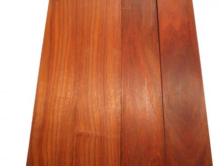 4x Padouk Holz Paduk Brett Padauk 62x12-13,5cm x 23mm #P1 