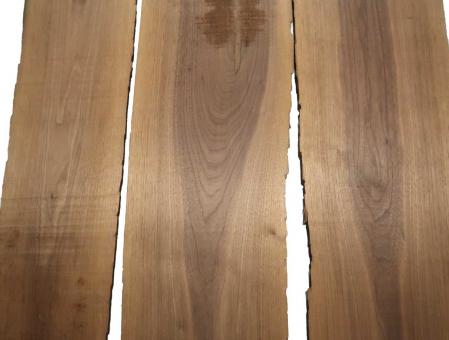3x Nussbaum Holz Walnuss 104x17-27cm x 18mm #V3 