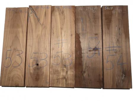 2x Nussbaum Holz Walnuss 54x17cm x 46-50mm #54 