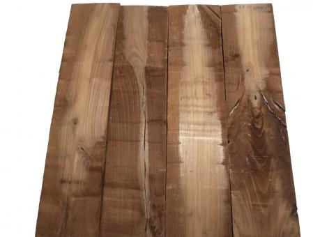 2x Nussbaum Holz Walnuss 68x15cm x 45-49mm 