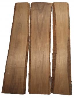 3x Nussbaum Holz Walnuss 102x19-27cm x 18mm #L1 