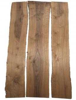 3x Nussbaum Holz Walnuss 102x16-28cm x 18mm #L3 