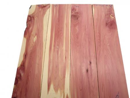 4x Aromatische Rotzeder Zeder Holz 81x17-18,5cm x 24mm #B4 
