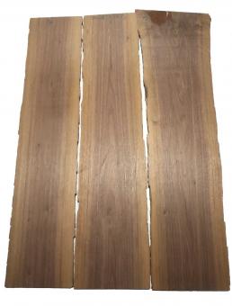 3x Nussbaum Holz Walnuss 92x20-28cm x 18mm #F5 
