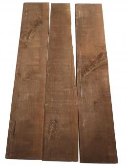 3x Walnussholz Nussbaumholz 92x12-17cm x 26-27mm #B3 