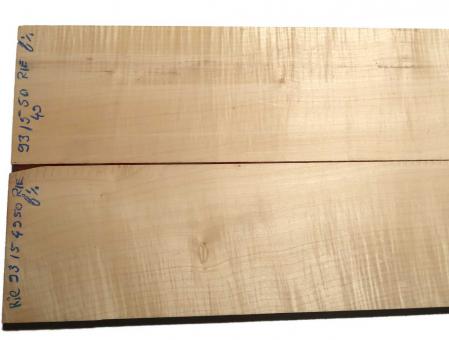 1x Ahorn Riegel Holz Riegelahorn curly Maple 93x15cm x 50mm 