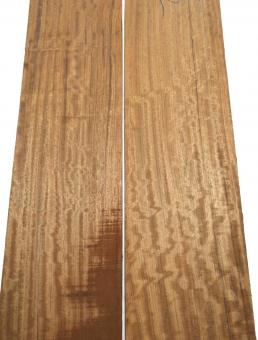 1x Amazakoue Riegel Holz Mutenje Curly 92x17cm x 34-36mm 
