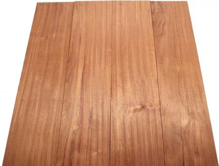 2x Bubinga Holz Rosenholz Brett 73x16cm x 23mm #V3 