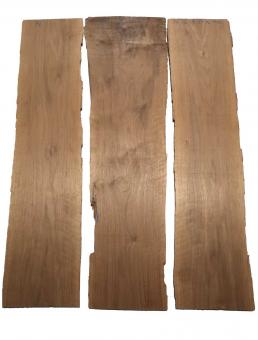 3x Nussbaum Holz Walnuss 94x20-28cm x 18mm #H6 