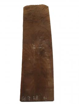 1x Nussbaum Pyramide Riegel Holz Maser 58x17cm x 28mm 
