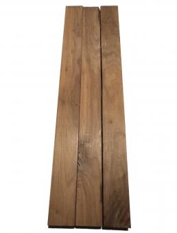 3x Nussbaum Holz Kantel Walnuss 91x8cm x 49mm 