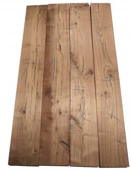 1x Nussbaum Holz Walnuss 108x14,5cm x 49mm #2 