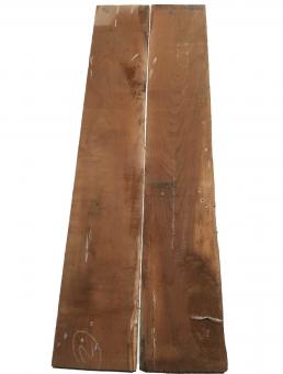 2x Walnussholz Nussbaumholz rustikal 95x16cm x 26mm #V3 