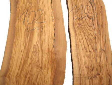 1x Olivenholz Olive Holz f Epoxid 110x20-25cm x 33-35mm #110 