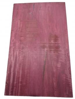 1x Amarant Holz Riegel Purpleheart Curly 75x46cm x 22mm 