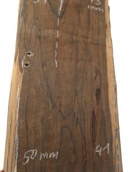 1x Ziricote Holz Zirikote Edelholz 55x27-30cm x 41-54mm 