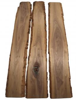3x Nussbaum Holz Walnuss 101x13-19cm x 18mm #T2 