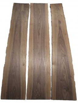 3x Nussbaum Holz Walnuss 99x14-20cm x 18mm #T9 