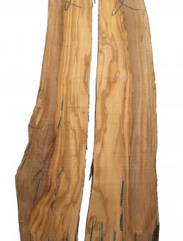 2x Olivenholz Brett Olivenbaum 108x9-15cm x 26mm 