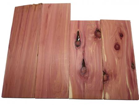 2x Aromatische Rotzeder Zeder Holz 62x25cm x 24mm #H5 
