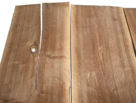 3x Nussbaumholz Brettchen Sägefurnier 91x38-40cm x 6-7mm #P3 