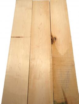 3x Ahornholz Ahorn Holz Brett A/B 90x16cm x 21-24mm #S6 