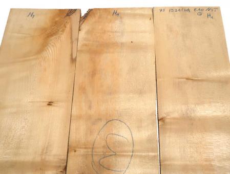 3x Ahornholz Ahorn Holz Brett 73x19-21cm x 8-10mm #H1NST 