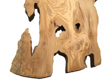 1x Oliven Wurzelholz Holz für Epoxid 104x28-53cm x 42-43mm 