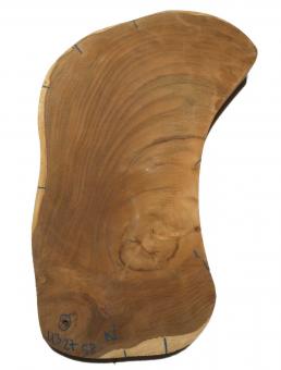 1x Teak wilde Baumscheibe Teakholz Hirnholz 43x27cm x 58mm 