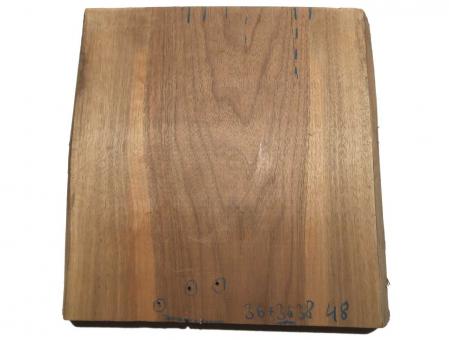 1x Nussbaum Holz Walnuss 36x36-38cm x 48mm 