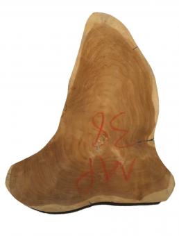 1x Teak wilde Baumscheibe Teakholz Hirnholz 51x38cm x 59-60mm 