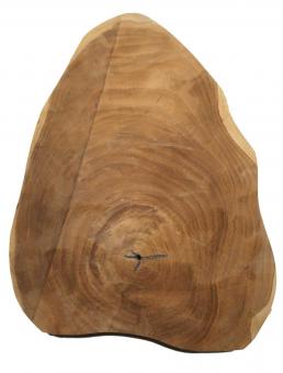 1x Teak wilde Baumscheibe Teakholz Hirnholz 43x32cm x 44-57mm 