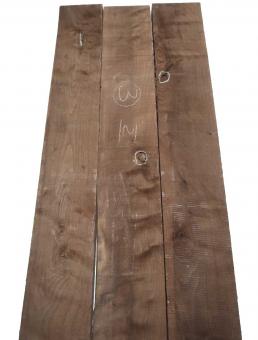 3x Walnussholz Nussbaumholz 91x12,5-14cm x 26-27mm #K1 