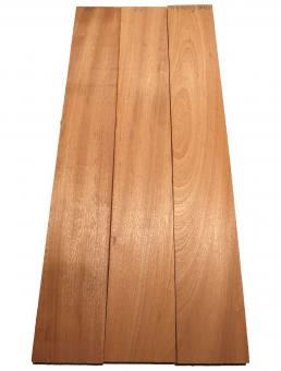 3x Mahagoni Holz Brett Massivholz DIY 91x13,5cm x 23mm #Z5 