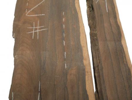 1x Ziricote Holz Zirikote Edelholz 66x9-10cm x 21-25mm #1 