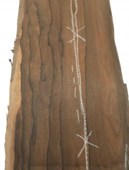 1x Ziricote Holz Zirikote für Kleinteile 64x7-14cm x 22-24mm 
