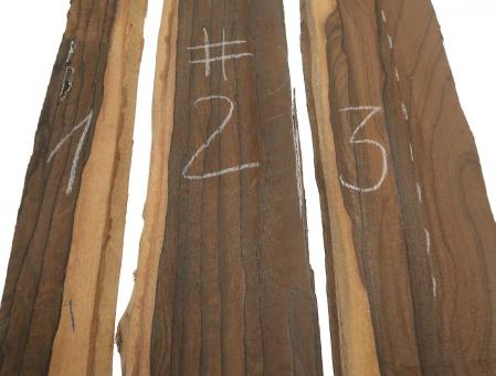 1x Ziricote Holz Zirikote Edelholz 75x13-15cm x 13-15mm #3 