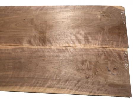 1x Nussbaum Riegel Holz Tonholz curly 92x24cm x 24mm 