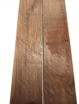 1x Nussbaum Riegel Holz Tonholz curly 123x13,5cm x 24mm 